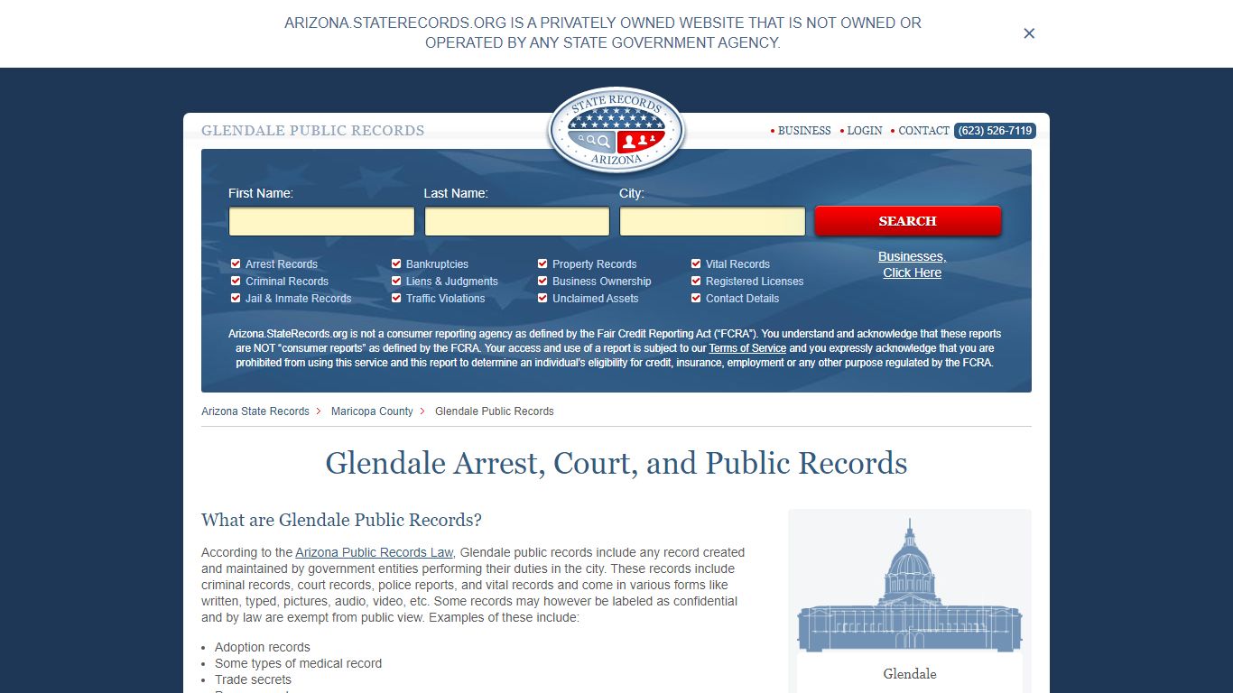 Glendale Arrest and Public Records | Arizona.StateRecords.org